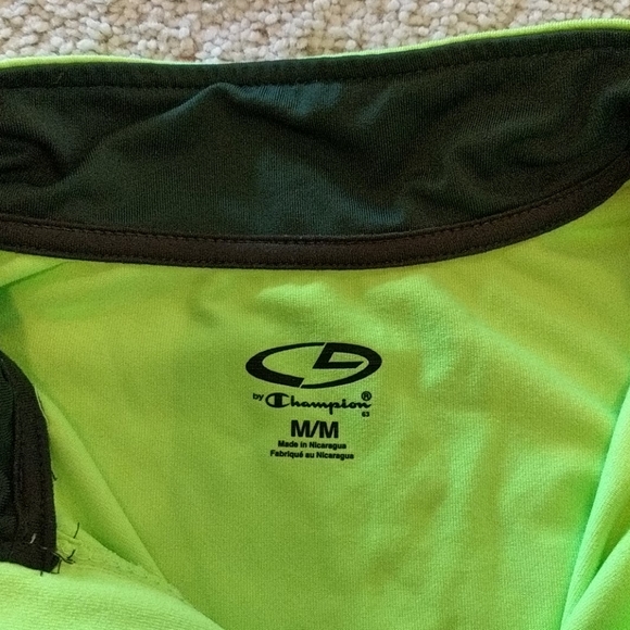 Neon Green Running Quarter Zip Up - Picture 3 of 3